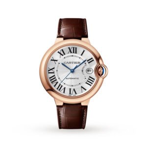Ballon Bleu De Cartier Watch, 40mm, Automatic Movement, 18k Rose Gold, Leather