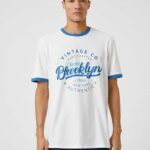 College T-Shirt Printed Crew Neck Short Sleeve – Image 3